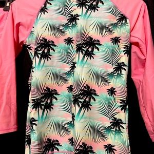 Kids rash guard with long shorts